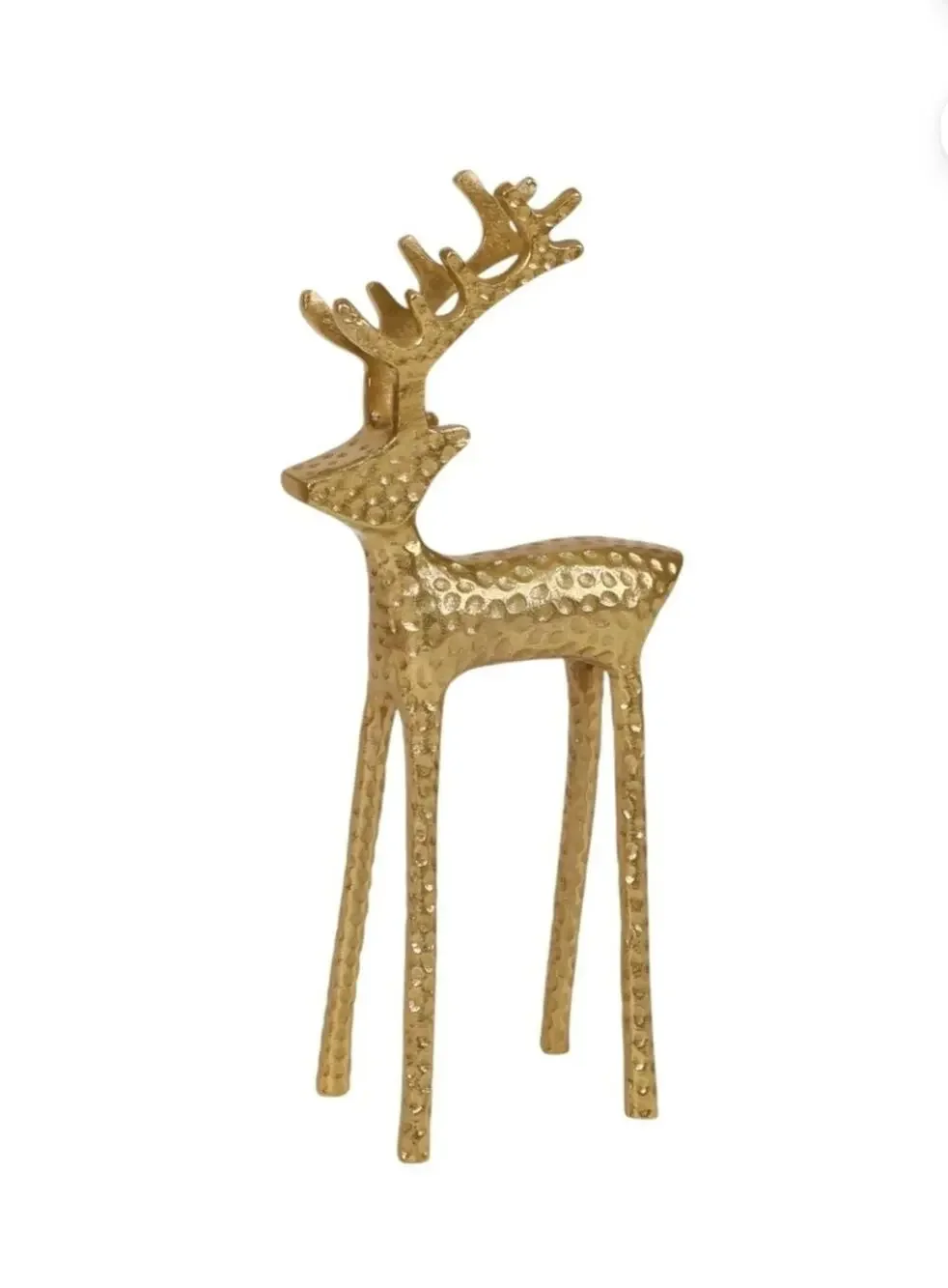 Reindeer Christmas Tabletop Decoration Gold Metal Figurine 13